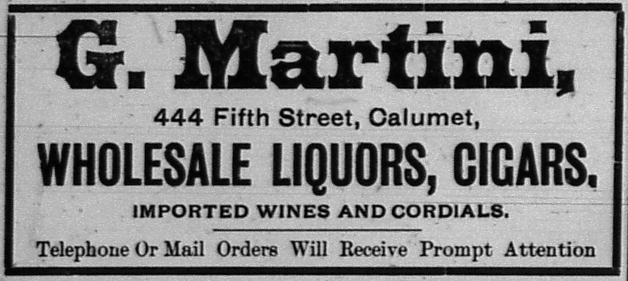 Newspaper ad - <i>The Copper Country Evening News</i>, 29 Feb 1899